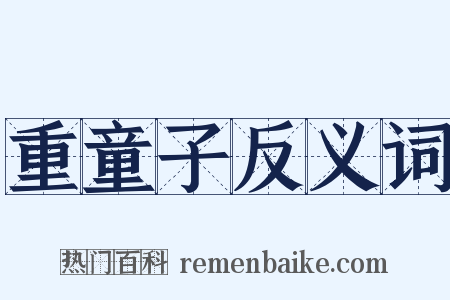 重童子反义词是什么意思的图片